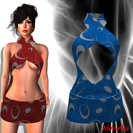 MoonRa Modern Blue Mini Dress