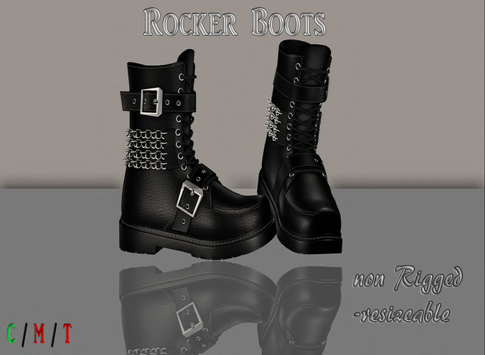 .::MiRRoR::.Rocker Boots resizeable  (Boxed)