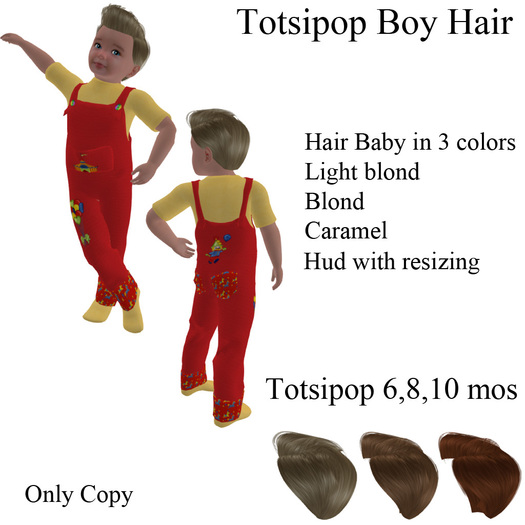 Totsipop Boy Hair Blond Demo