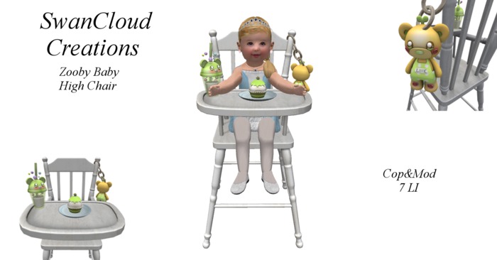 SwanCloud Creations Zooby Baby High Chair Lime 