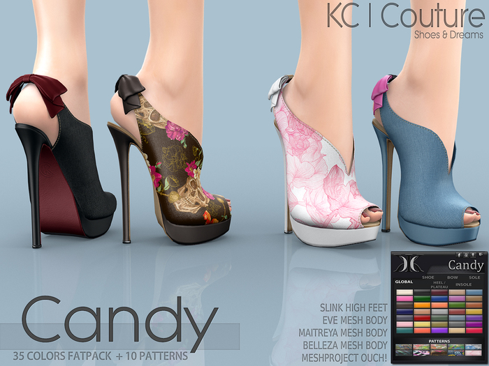 -KC- CANDY HEELS / MAITREYA, SLINK, BELLEZA, EVE, TMP