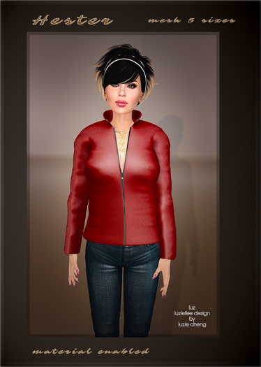 LUZ - Hester leather jacket red - vendor