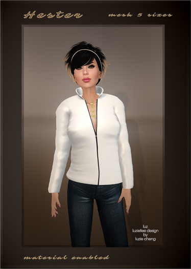 LUZ - Hester leather jacket white - vendor