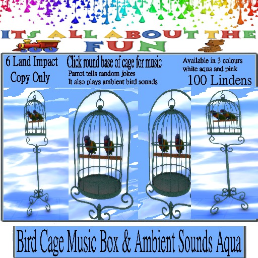 Bird Cage Music Box & Ambient Sounds Aqua
