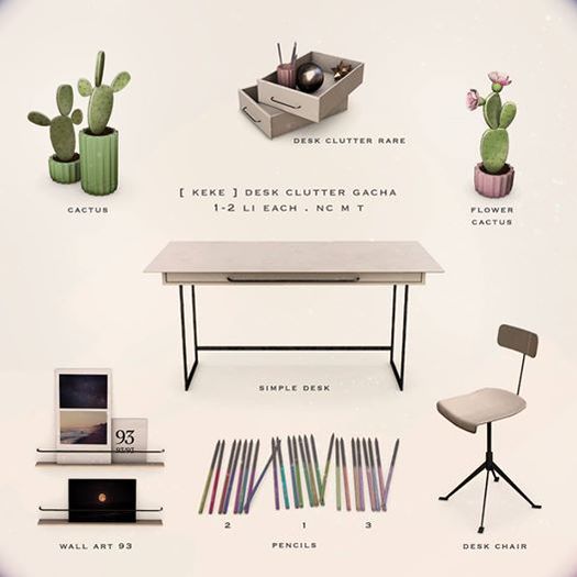 [ keke ] desk clutter RARE
