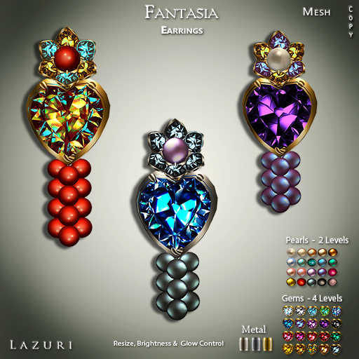 [< Lazuri >] Fantasia Earrings - MESH