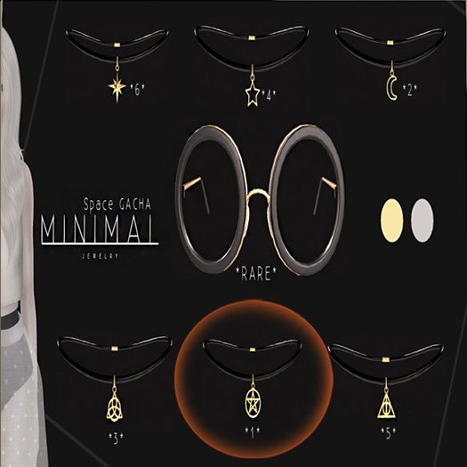 MINIMAL - Space Necklace *1* Gold