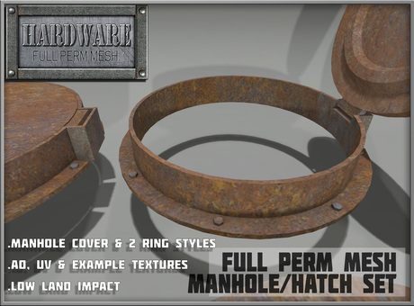 Second Life Marketplace - HARDWARE Manhole/Hatch Set