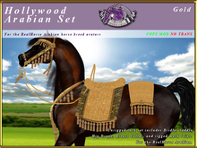 *E* Hollywood Arabian Saddle Set [Boxed] RHAB Gold