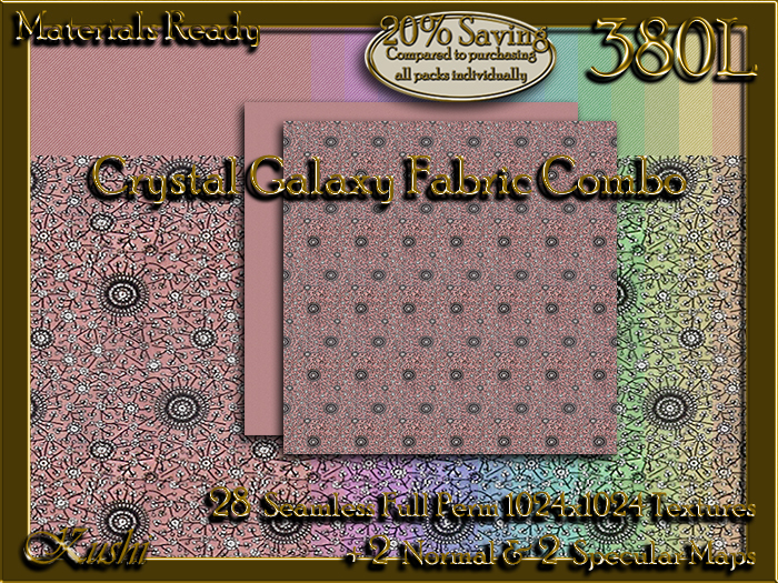 Crystal Galaxy COMBO Fabric Seamless Textures 