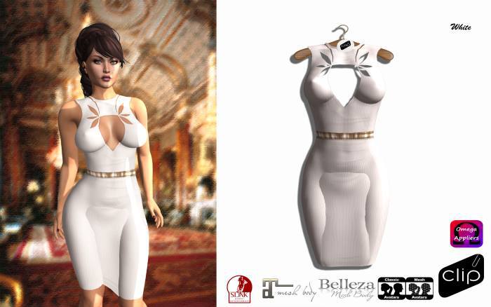 *<*CLIP*>*Fonda Dress White
