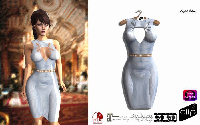 *<*CLIP*>*Fonda Dress Light Blue