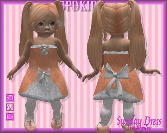 GPDKIDS Sunday Dress Peach