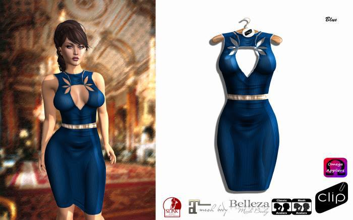 *<*CLIP*>* Fonda Dress Blue