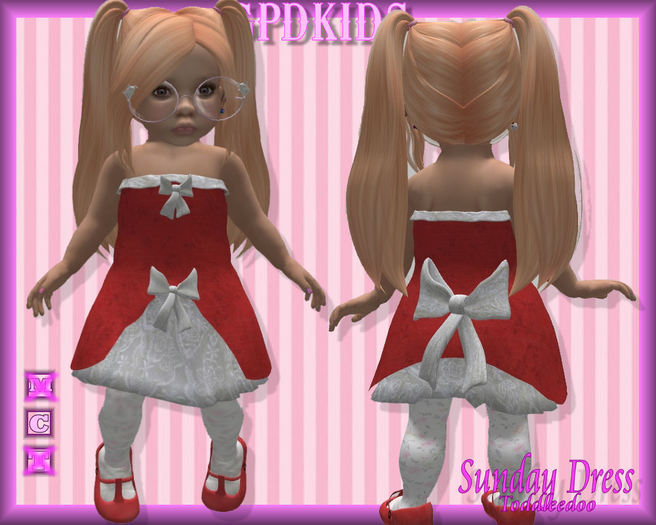 GPDKIDS Sunday Dress Red