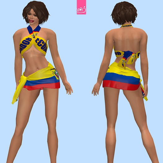 ECUADOR - "scarf & flag" outfit (MESH) boxed