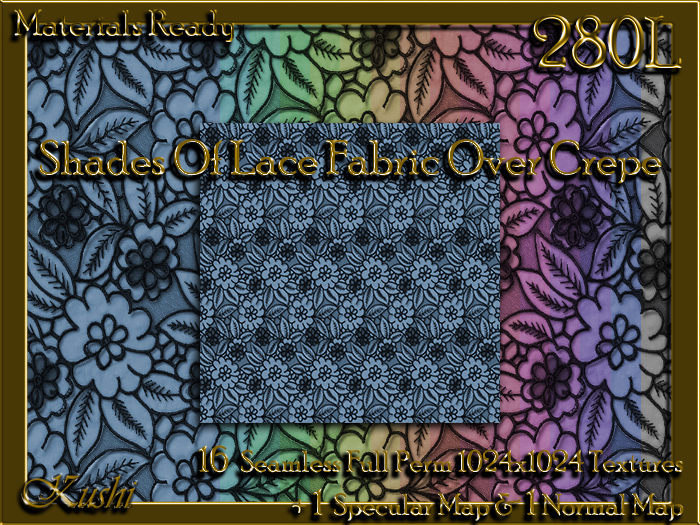 Shades Of Lace Over Crepe Fabric Seamless Textures full perm