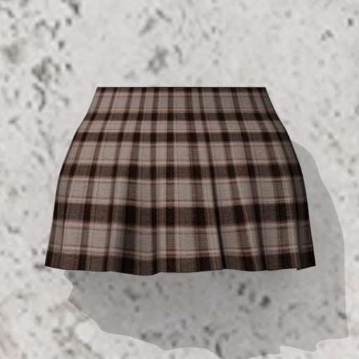 *LS* mini skirt  brown check