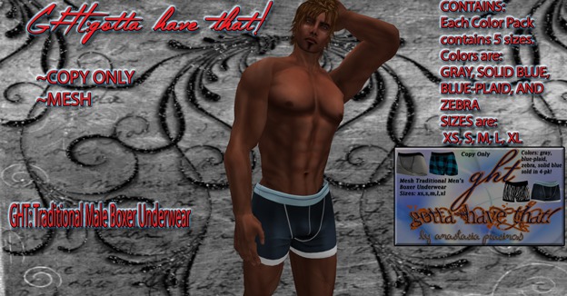 !GHT:AnaP! MESH TRADITIONAL BOXERS DRK BLUE SET