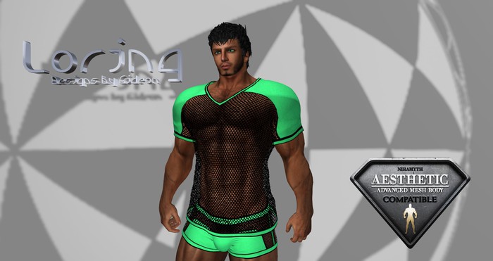 Mesh Sports Outfit Green