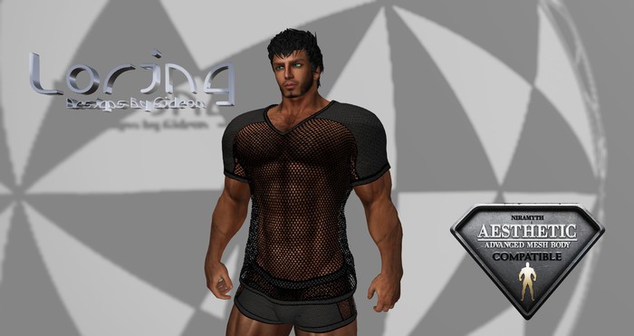 Mesh Sports Outfit Leather