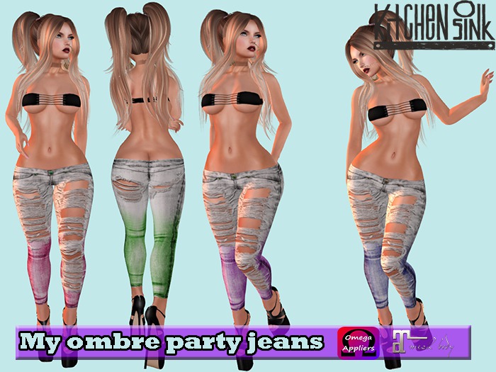 KS Maitreya Ombre ripped jean Hud Add Me!