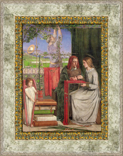 Rosetti Girlhood Painting with frame