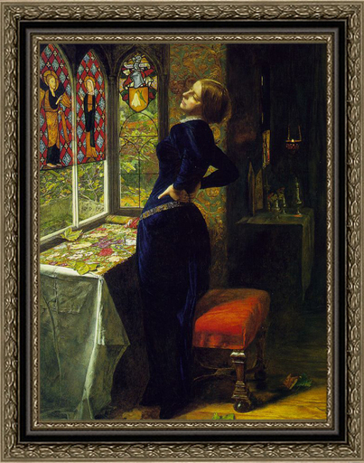 Millais  Mariana Painting with frame