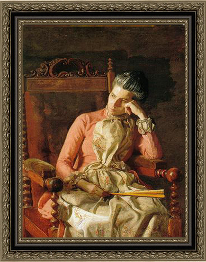 Eakins Miss Ameila Van Buren Painting with frame
