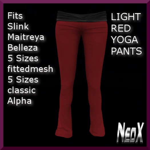 LIGHT RED YOGA PANTS