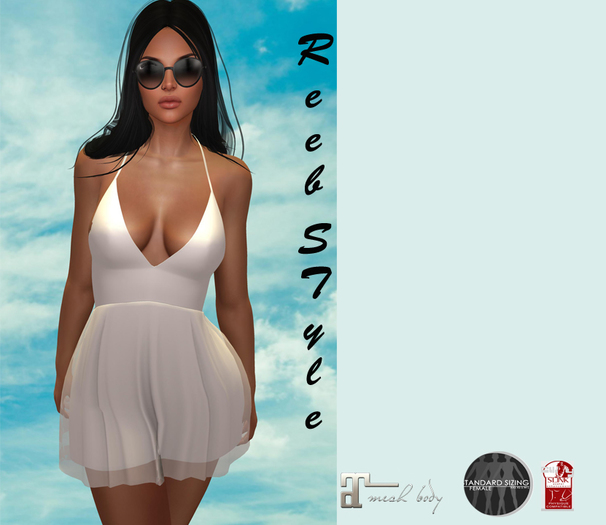 408-Reeb style ipek beyaz dress