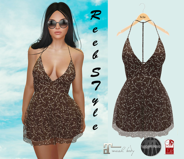 405-Reeb sTyle  ipek brown dress
