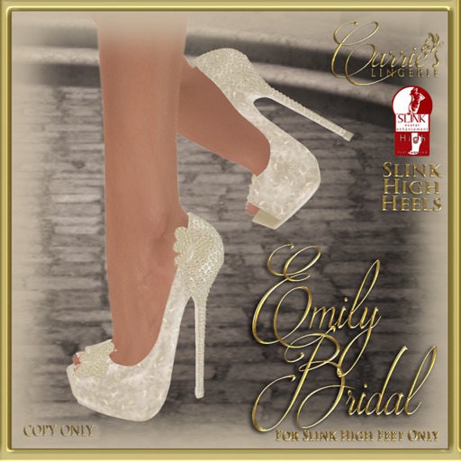 CB~Emily Bridal Slink High Heels