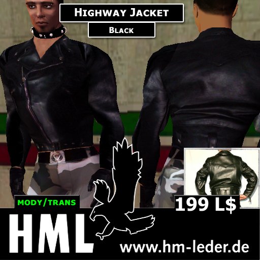 Highway III Lederjacke black line