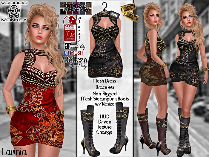 Lavinia - Complete Mesh Dress Outfit ::VoodooMonkey::