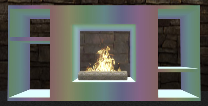 Rainbow Modern Fireplace