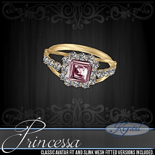 :::Krystal::: Princessa - Ring - Gold - Rose