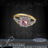 :::Krystal::: Princessa - Ring - Gold - Rose