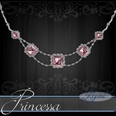 :::Krystal::: Princessa - Necklace - Platinum - Rose