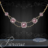 :::Krystal::: Princessa - Necklace - Gold - Rose