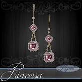 :::Krystal::: Princessa - Earrings - Gold - Rose