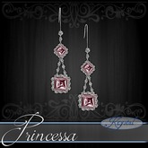 :::Krystal:::  Princessa - Earrings - Platinum - Rose
