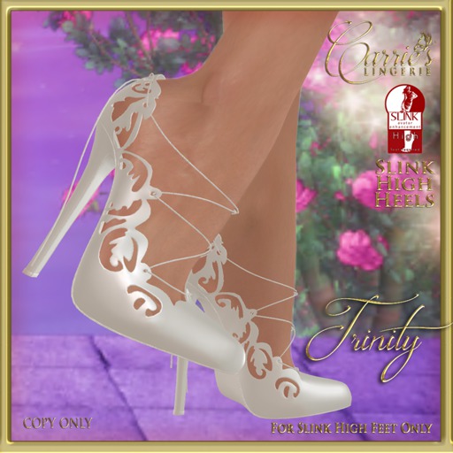 CB~Trinity Bridal Slink High Heels(box)