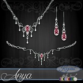 ::: Krystal ::: Anya - Jewelry Set - Platinum - MultiJewel