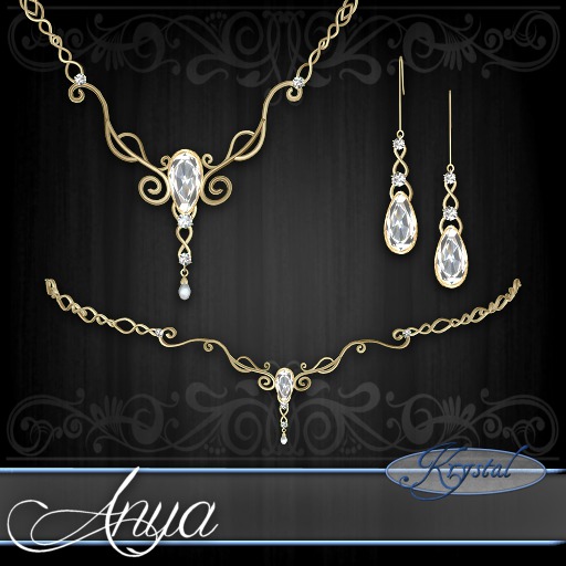 ::: Krystal ::: Anya - Jewelry Set - Gold (Simple)