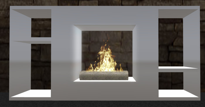 White Modern Fireplace