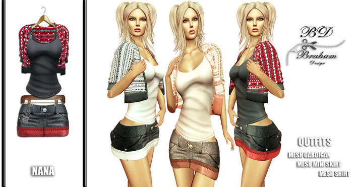 Braham Design NANA Red Outfits Mesh