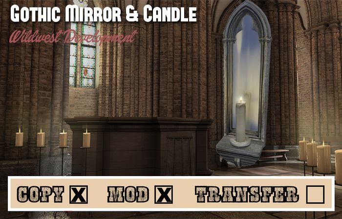 Gothic Mirror & Candle