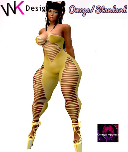 wk yellow stretch bodysuit omega/standard