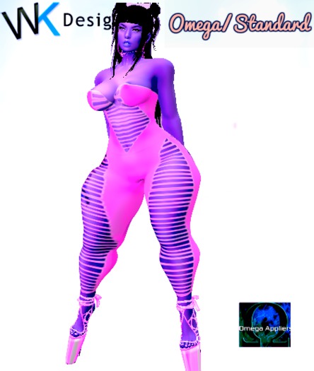 wk pink stretch body suit omega/standard